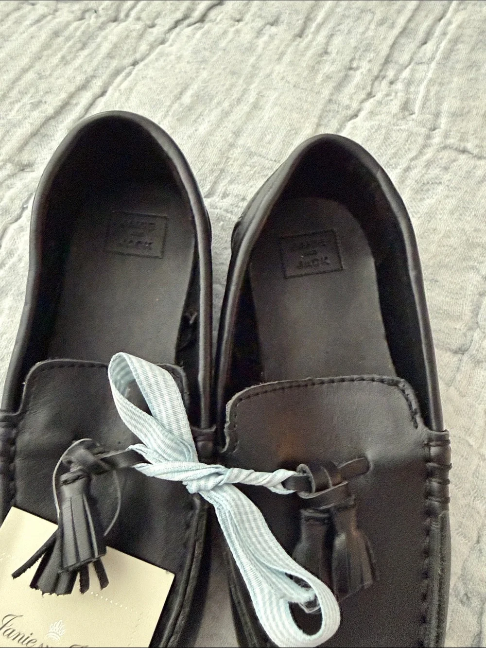 Janie and Jack special occasion Boy’s size 10 Black Leather Tassel Loafers